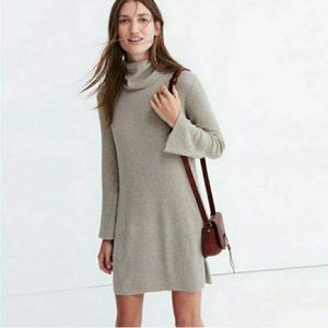 Madewell Tan Turtleneck Long Sleeved Dress Size L